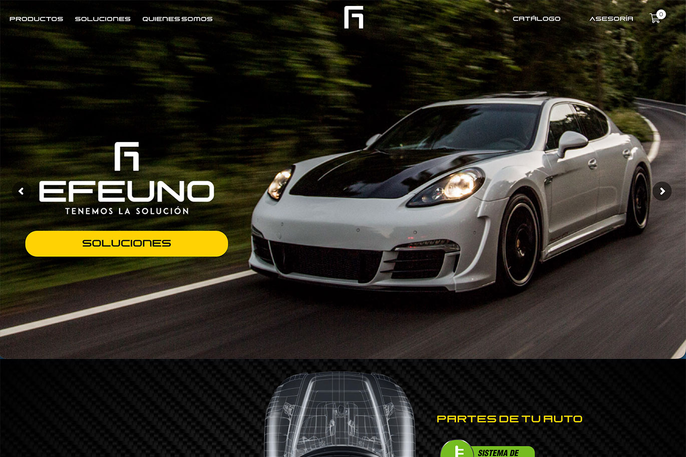 Sitio web de Efeuno diseñado por Iguana Web
