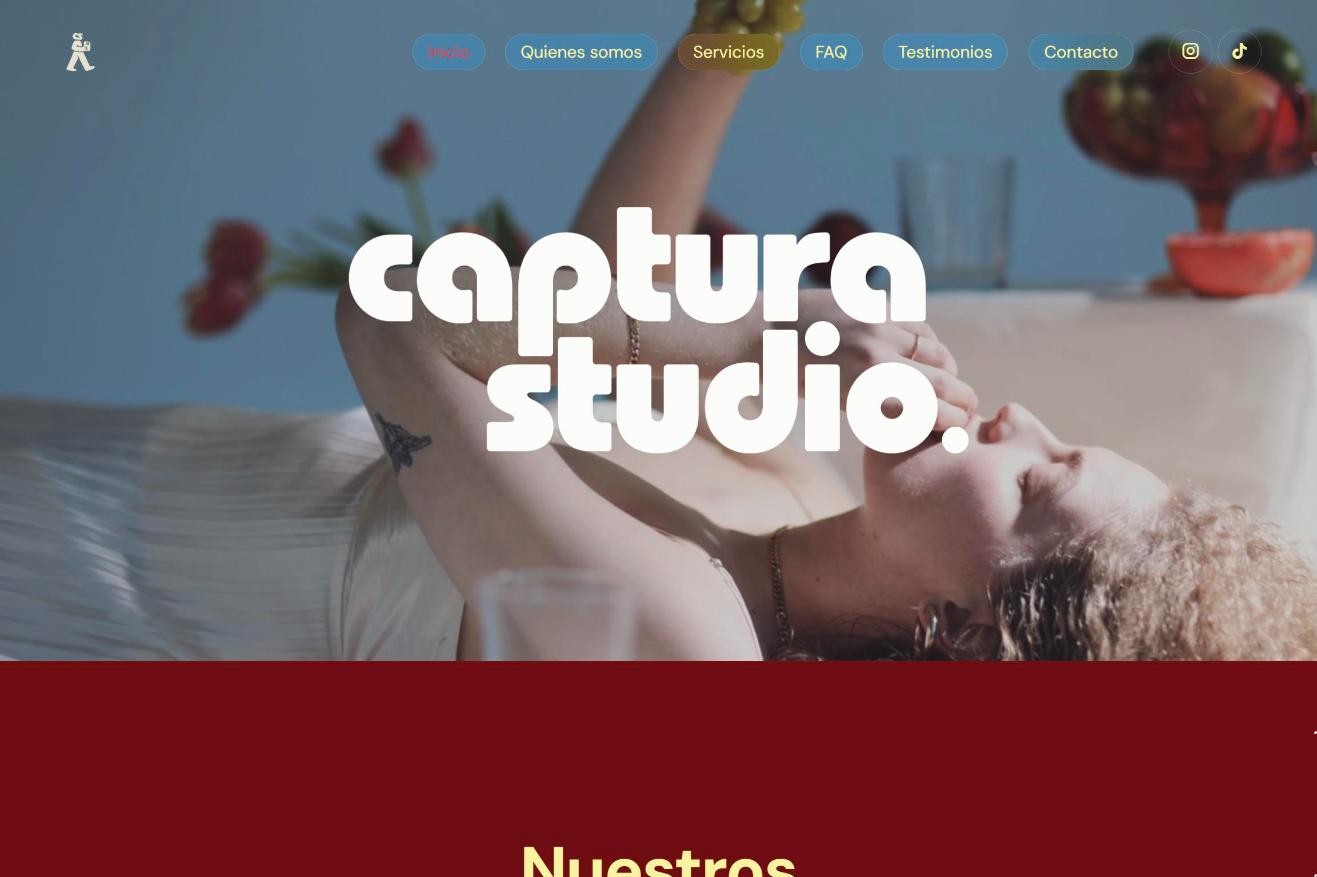 Sitio web de Captura Studio diseñado por Iguana Web