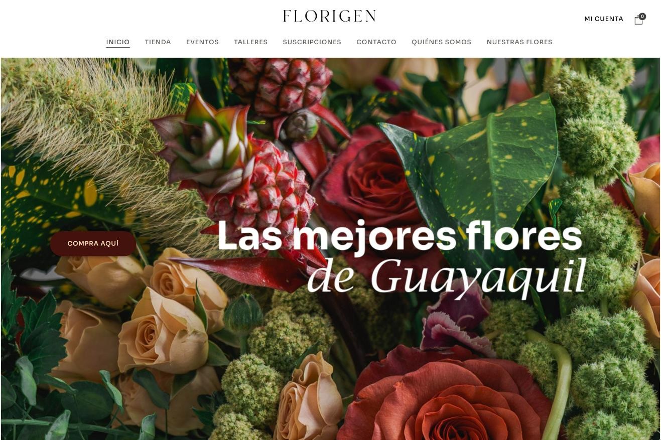 Sitio web de Florigen diseñado por Iguana Web