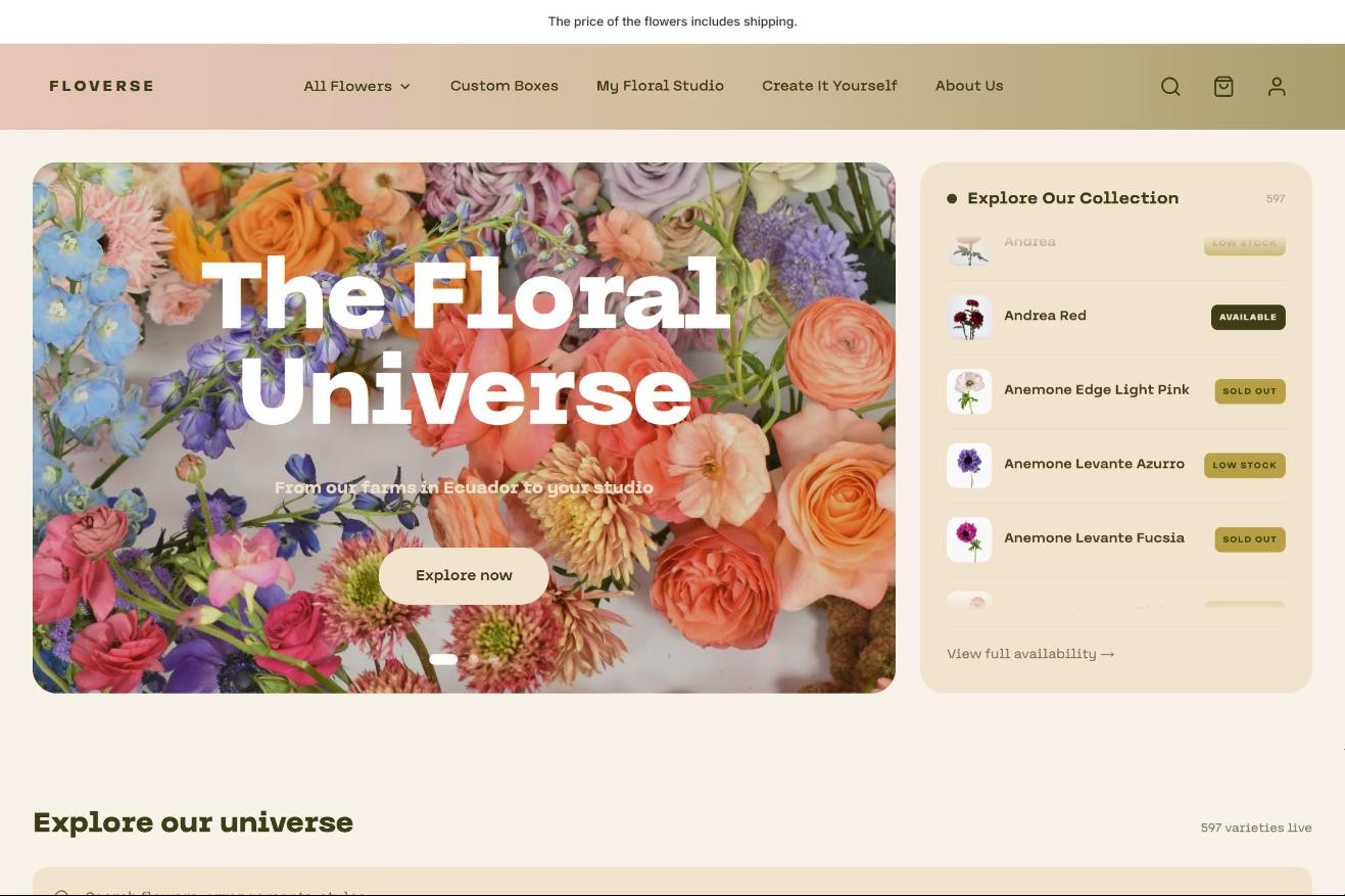 Sitio web de Floverse diseñado por Iguana Web