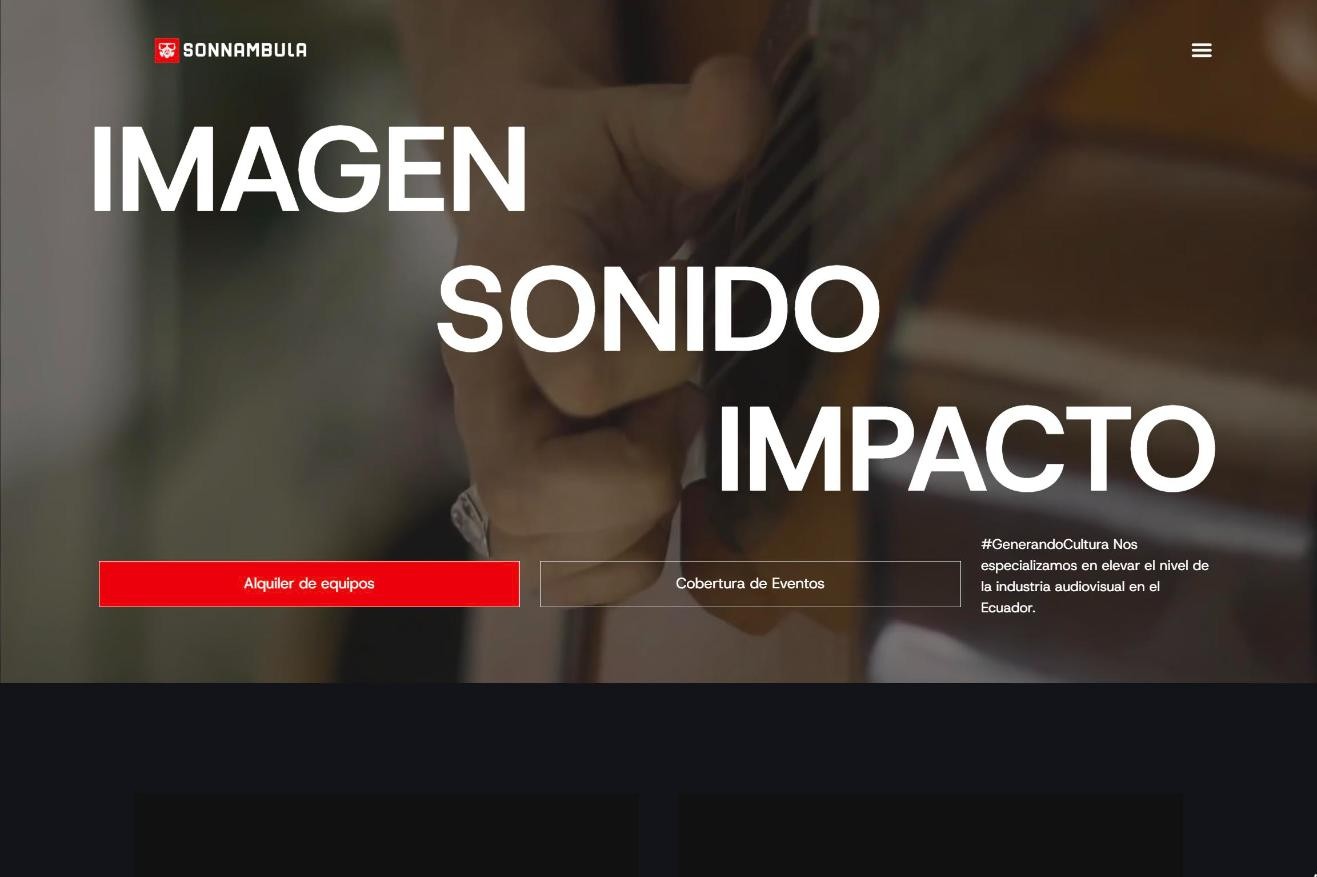 Sitio web de La Sonnambula diseñado por Iguana Web